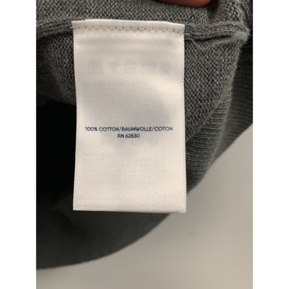 Lands'‎ End Men's Sweater Vest Large Gray  Cotton V-Neck Pullover Classic - Picture 4 of 8